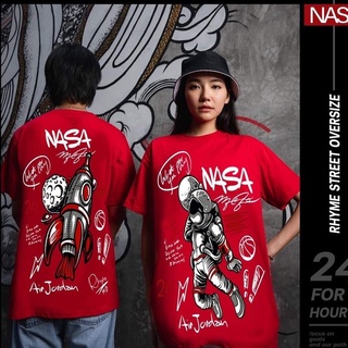 AT133(RHY03) เสื้อยืด Oversize ตัวใหญ่รอบอก 44 นิ้ว สกรีนหน้า หลัง ลาย NASA