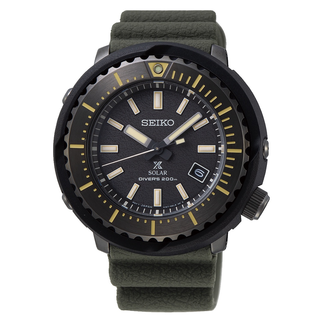 Karnvera Shop นาฬิกาข้อมือผู้ชาย SEIKO Prospex Solar Diver's 200M Military Green Men's Watch SNE543P1