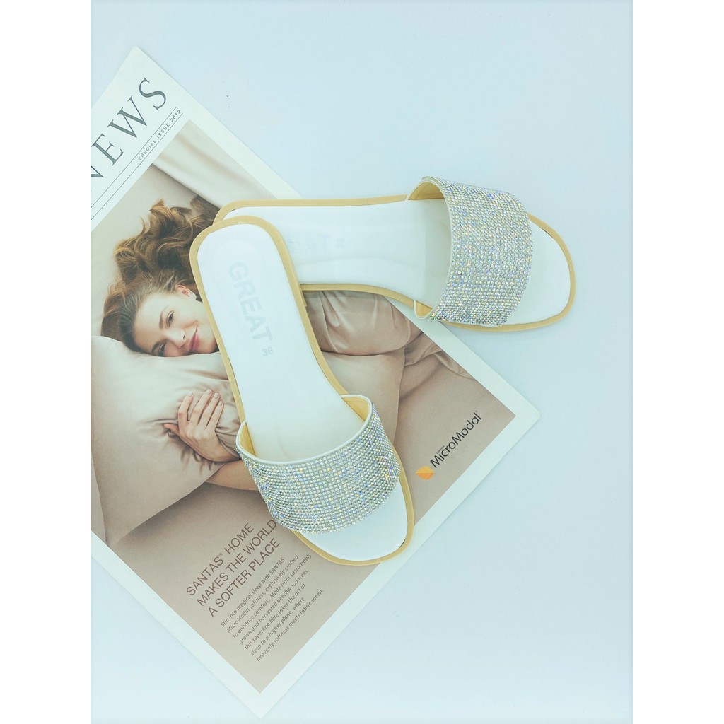 GREAT-A52 รองเท้าแตะ ไซส์ใหญ่ รองเท้าผู้หญิงไซส์ใหญ่ หนังนิ่ม สวมใส่สบาย ไม่กัดเท้า มีครบไซส์36-45