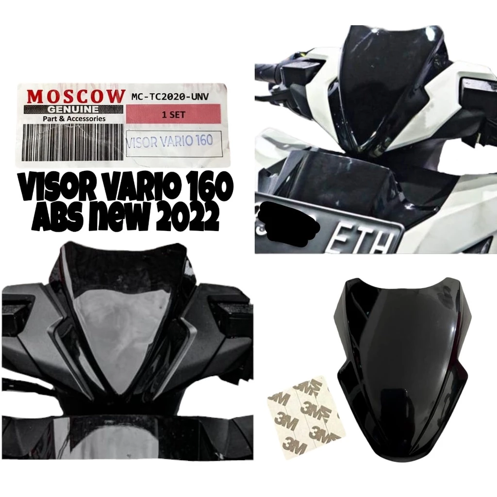 VISOR VARIO 160 ABS ใหม่ 2022 BLACK VISOR VARIO 160 CBS รุ่น LIKE ORIGINAL HONDA NEW WINSIL VARIO 160 CBS WINDSHIELD VARIO 160 CBS YEAR 2022 NEW VIS HONDA ปี 160 CBS ปี 160 CB