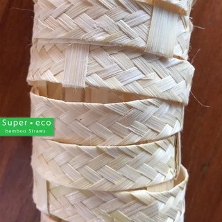 หูหิ้วไม้ไผ่ หูหิ้วแก้ว ลายถักสาน 100 ชิ้น/แพค แบบลายสานหูหิ้วแก้วไม้ไผ่ สำหรับใส่แก้ว 16-22 ออนซ์