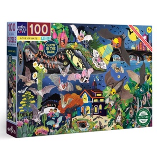 eeBoo Love of Bats 100 pc Puzzle (glow) จิ๊กซอว์รูปค้างคาวแบบ 100 ชิ้น