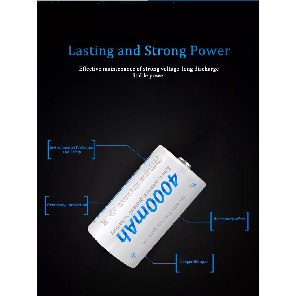 ถ่านชาร์จ BESTON C Size-4000mAh 1.2V Ni-MH 1.2V #8