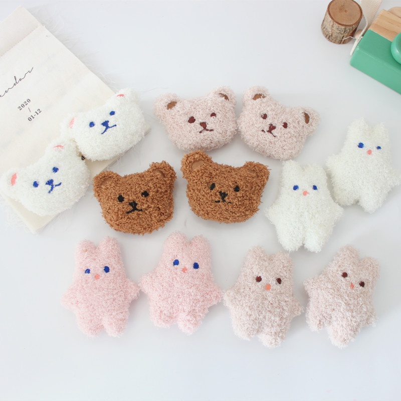 ตุ๊กตาหมีกระต่ายเข็มกลัดจี้น่ารักการ์ตูนตุ๊กตาหุ่นขาผ้าพันคอกระเป๋าเสื้อผ้าอุปกรณ์เสริม