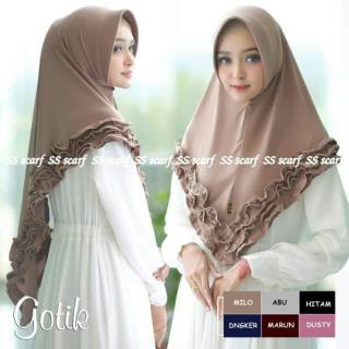 Gothic Penguins Best-Selling Syari Khimar Pleated Hijab