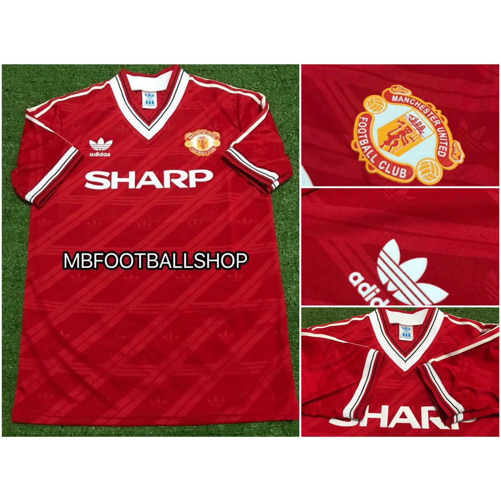 เสื้อบอลย้อนยุค เสื้อกีฬา เสื้อผีแดง (Man United Home1986)