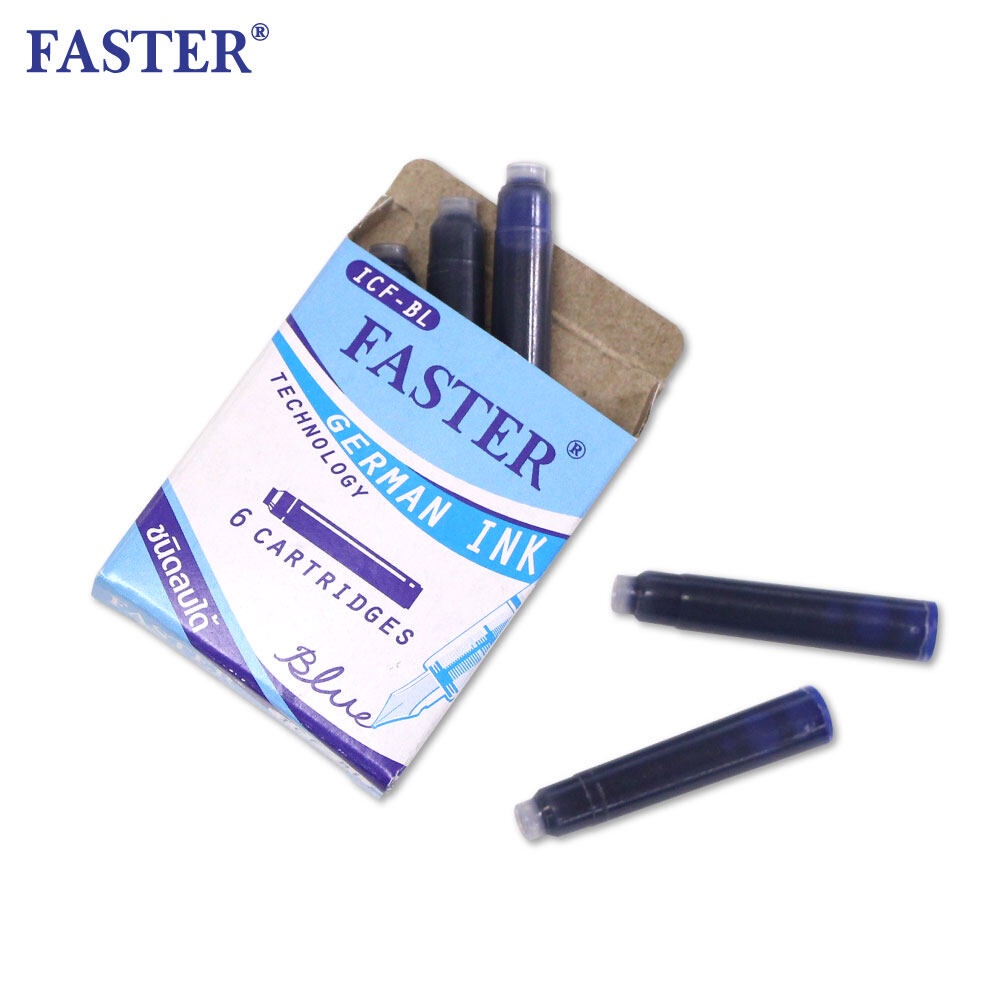 หมึกหลอด FASTER หมึกน้ำเงิน ลบได้ 6 หลอด