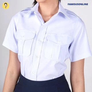 ชุดครูเอกชนหญิง ชุดเคหะหญิง (ขายแยกชิ้น) เสื้อครูเอกชนหญิงแขนสั้นทับใน