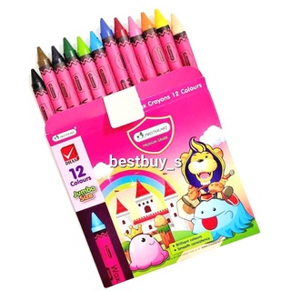 มาสเตอร์อาร์ท สีเทียนจัมโบ้12สี ไร้สารอันตราย คละแบบ 12 Jumbo Crayons