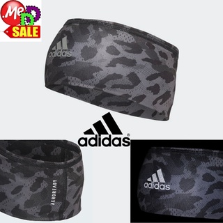 Adidas - ใหม่ แถบคาดศีรษะ กันผมปรกหน้าขณะออกกำลังกาย แต่งดีเทลสะท้อนแสง ADIDAS AEROREADY HEADBAND GM4528