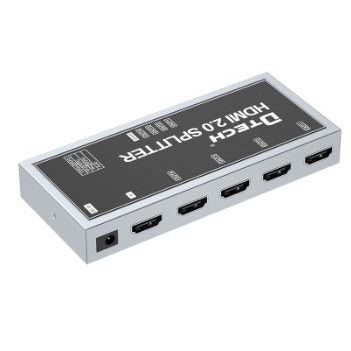 D-TECH HDMI V2.0 Splitter เครื่องกระจายสัญญาณภาพ แบบ HDMI 1 อินพุท 2/4 เอาท์พุท DT-7212 DT-7214(4k@6