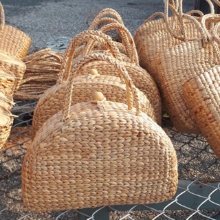 🌿Natural Woven hand bags #กระเป๋าสาน #กระเป๋าผักตบชวา 🌿ทรงหีบ🌿ไซค์ 11 x 8 x 5 นิ้ว