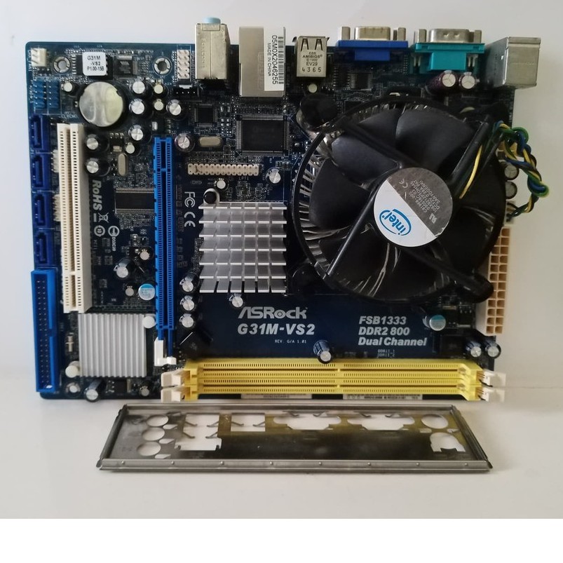 เมนบอร์ด ASROCK G31M-VS2  + CPU Intel®  Dual Core + แรม DDR2  2 GB (1x2)
