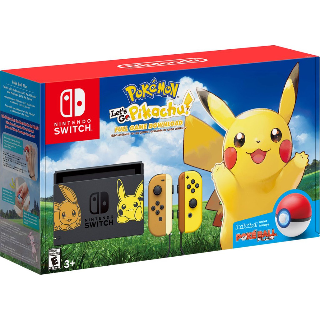 Nintendo Switch Pokemon Let's Go Pikachu! Limited Edition Bundle Asia Version