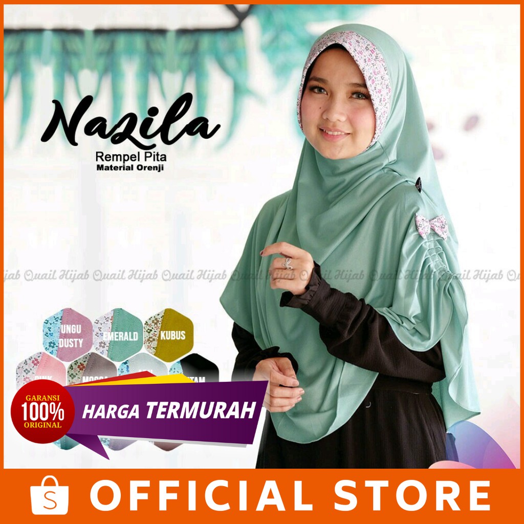 Nazila Denim Hijab by Quail Hijab / Instant Hijab / Cool Hijab / Syari Hijab