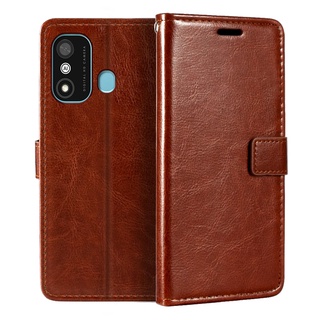 เคสโทรศัพท์หนัง PU แบบฝาพับ พร้อมช่องใส่บัตร สําหรับ Itel P17 A27