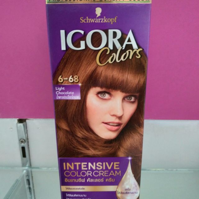 Schwarzkopf IGORA ครีมย้อมผม ชวาร์สคอฟ อิโกร่า  40มล. 6-68 สีน้ำตาลอ่อนช็อกโกแลต