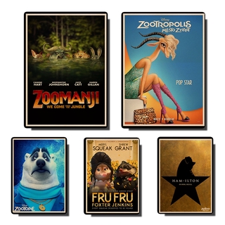 สติกเกอร์โปสเตอร์ภาพยนตร์ Zootopia สําหรับตกแต่งผนังห้องนอน ห้องนั่งเล่น