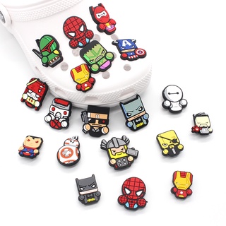 1 ชิ้น อุปกรณ์เสริม การ์ตูน Jibbitz Marvel crocs เสน่ห์รองเท้า ซูเปอร์ฮีโร่ DIY ตกแต่ง สําหรับรองเท้าแตะ ของขวัญเด็ก