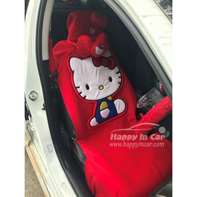 HIC หุ้มเบาะรถยนต์แบบผ้า+หุ้มหัวเบาะ(1ข้าง) ลายลิขสิทธิ์แท้ - รูปที่ 4