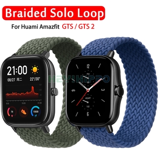 Fabric Braided Solo Loop Strap For Xiaomi Amazfit Bip S/Bip U Lite GTR2 2E Smart Watch 20MM Nylon Elastic Band For Amazfit GTS/GTS2 Mini GTR 42MM 47MM