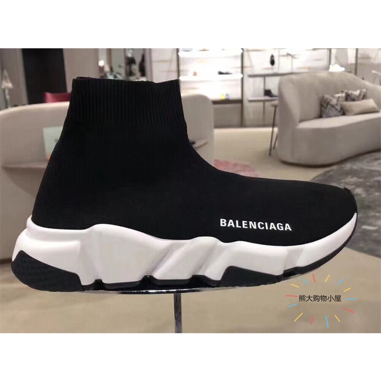 รองเท้ายาง สําหรับผู้ชาย►Balenciaga / Balenciaga s ความเร็วใหม่ ​​ถุงเท้าข้อสูง แบบลําลอง สําหรับผู้ชาย และผู้หญิง