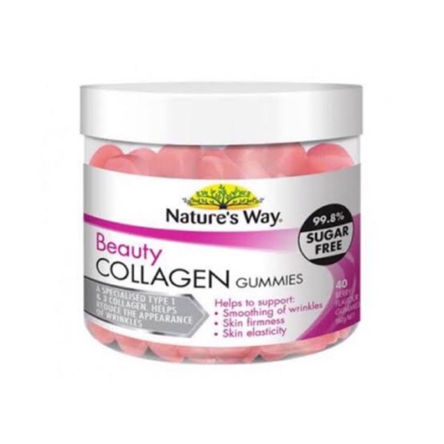 Nature’s Way Beauty Collagen Gummies เนเจอร์สเวย์ บิวตี้ คอลลาเจน กัมมี่ 40เม็ด บำรุงผิวง่ายๆด้วยคอล