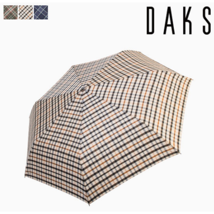 DAKS House Check Pattern ร่มอัตโนมัติ 3 พับ UV-Protection / จากเกาหลี