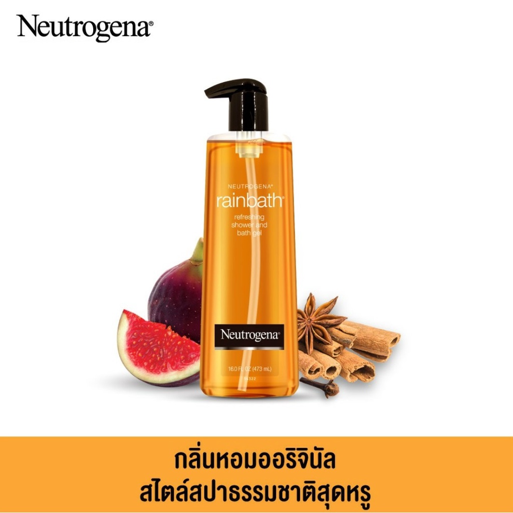 (แท้100%ฉลากไทย ทักดูใบเสร็จได้ค่ะ) Neutrogena rainbath กลิ่น Refreshing 473ml EXP2027