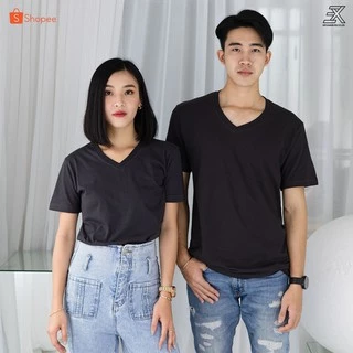 Expogarment เสื้อยืด คอกลม คอวี สีพื้น (ท็อปดรายอ่อน ท็อปดรายเข้ม เทา เทาดำ) ไม่มีตะเข็บข้าง S-2XL หดเกิน3%ยินดีคืนเงิน
