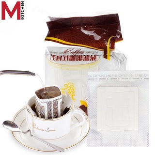 M KITCHEN ถุงดริปกาแฟ ถุงกรองกาแฟดริป แบบมีหูแขวน กระดาษกรองกาแฟดริป 50 แผ่น Drip Coffee Filter Bag