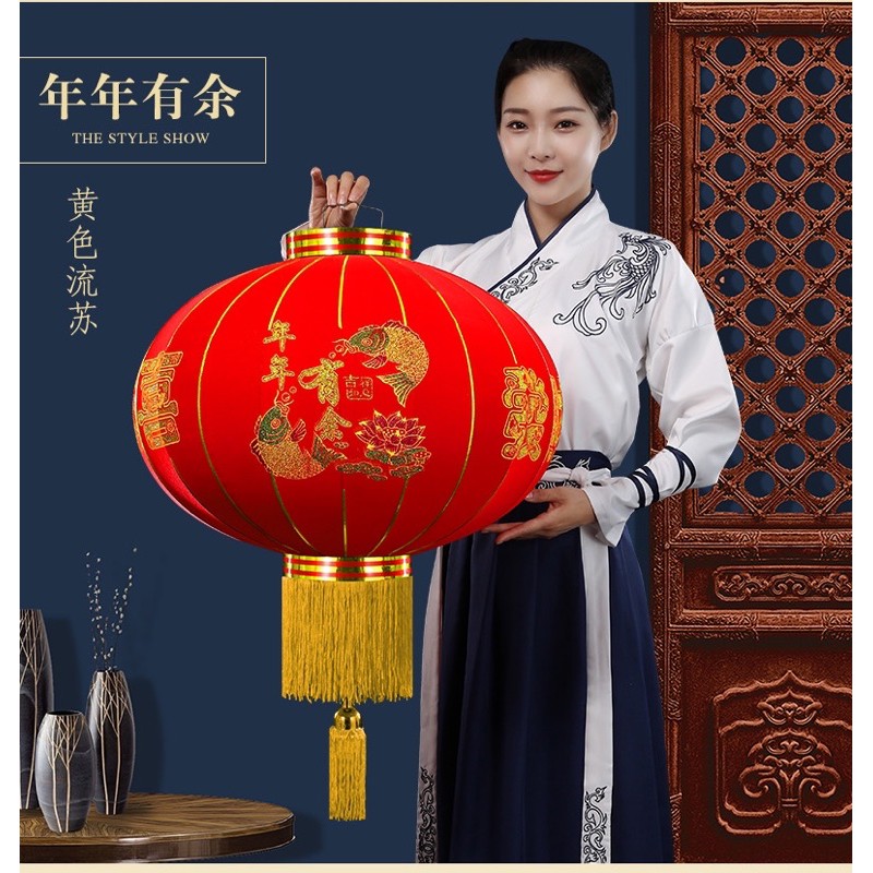 金金金新年灯笼CNY Lantern 2pcs80 45x33ซม.