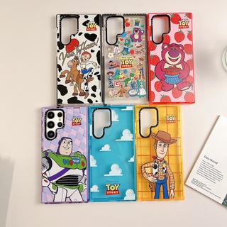 การ์ตูน Toy Story เคส Samsung Galaxy S23 Ultra S22 Ultra S21 Ultra S20 S21 S22 S23 Plus + เรื่องของของเล่น Case ใหม่ ขอบสี เรียบง่าย โปร่งใส ป้องกันการหล่น ซิลิกาเจล นุ่ม ซัมซุง เคส