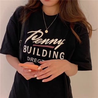 shuu.suu เสื้อยืดแขนสั้นพิมพ์ลาย penny พร้อมส่ง