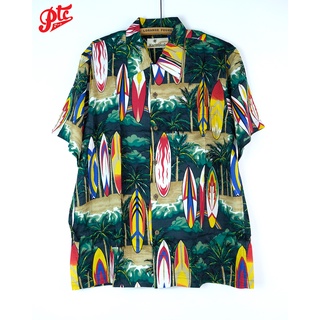 เสื้อฮาวาย Karmakula Jungle Surf Green Hawaii Shirt