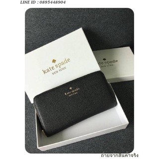 กระเป๋าสตางค์ KATE SPADE  LONG WALLET กระเป๋าสตางค์ใบยาวรุ่นใหม่ล่าสุดหนัง Saffiano