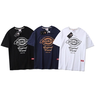 HP Dickies เสื้อยืดแขนสั้นสำหรับผู้ชายและผู้หญิง,เสื้อยืดคู่รักคอกลมทรงหลวมแขนสั้นแฟชั่นใหม่สำหรับฤดูร้อน เสื้อยืดคอกลมผ