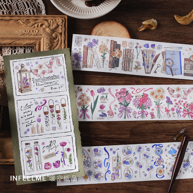 น่ารัก Washi Masking Tapes ญี่ปุ่นตกแต่งธรรมชาติฤดูร้อนฤดูใบไม้ร่วงดอกไม้เทปสําหรับงานฝีมือ Diy ศิลปะ Scrapbooking Planner