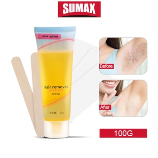 【คำแนะนำอย่างเป็นทางการ】Sumax 100g wax แถบแว็กซ์ แว๊กซ์กำจัดขน แว็กซ์กำจัดขน แว็กกำจัดขน honey wax แว็กขน ถอนขน ขนรักแร้ แว๊กขน แวกขนรักแร้ กำจัดขนขา กําจัดขน