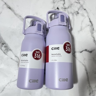 ขวดน้ำ Cille 1300ML/1700ML ขวดน้ำสแตนเลส เก็บเย็น เก็บร้อน กระติกน้ำ เก็บอุณหภูมิ กระติกน้ำสแตนเลส ขนาดใหญ่ จุได้เยอะ