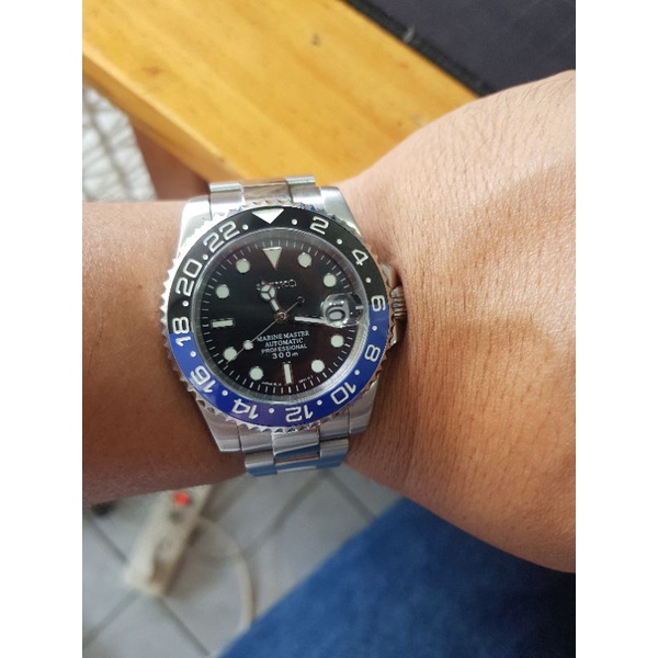 seiko mod Batman ceramic date