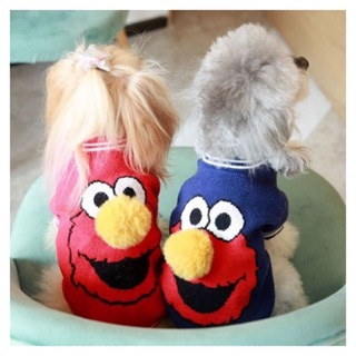 เสื้อไหมพรมลาย Elmo Pompom Sweater