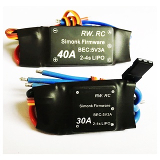 Simonk 30A / 40A 2-4S Brushless ESC ควบคุมความเร็ว สําหรับโดรนบังคับวิทยุ Multicopter Rc 1 ออเดอร์