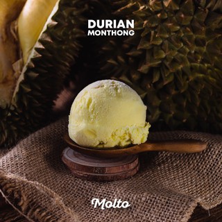 Durian Monthong  (ไอศกรีม ทุเรียนหมอนทอง 1 ถ้วย 16 oz.) - Molto Premium Gelato