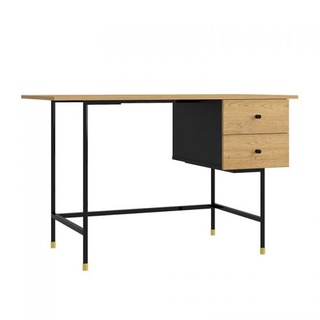 modernform WORK DESK WFH  COLLECTION รุ่น KIN WORK  สีท๊อปCENTURY OAK โครงขาBLACK