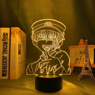 โคมไฟกลางคืน LED รูปอนิเมะ Toilet-Bound Hanako kun 3d ชาร์จ USB สีรุ้ง สําหรับตกแต่งบ้าน