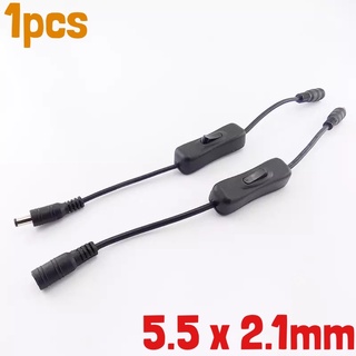 1 pcs DC Power 12 V 24 v DC มินิสวิทช์สายเชื่อมต่อและอะแดปเตอร์ DC สำหรับไฟ LED Strip 5.5*2.1 มม. สำหรับกล้องวงจรปิด