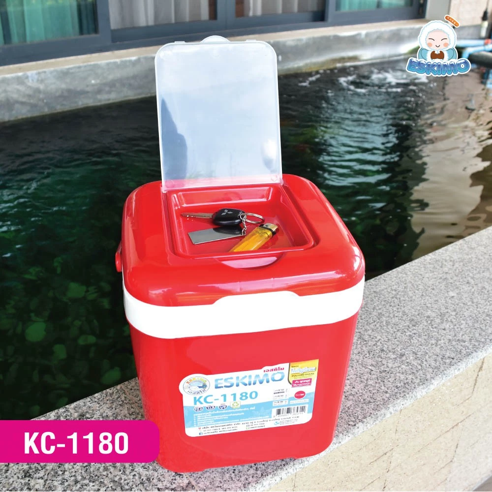 ESKIMO กระติกน้ำเก็บความเย็น 12L กระติกพกพา เก็บเย็นนาน 32 ชม. มีที่วาง ด้านบนกระติก KC1180 thumbnail 9