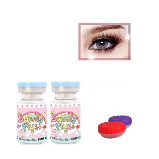 Sweety plus คอนแทคเลนส์ ทุกค่าสายตา 0.00 - 6.00 รุ่น Usamanee grayลายสวยสุดฮิต (สีเทา) พร้อมตลับใส่