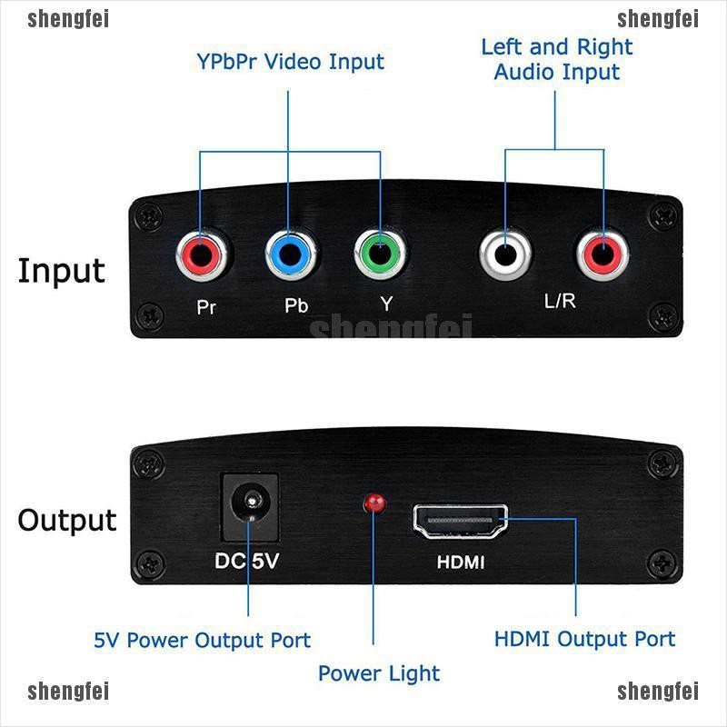 Shengfei ypbpr to hdmi 1080p to rgb อะแดปเตอร์แปลงเสียงและวิดีโอ #8